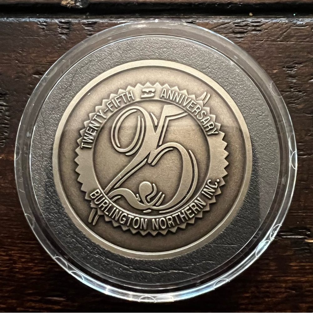 Burlington Northern 25th Anniversary Commemorative Coin